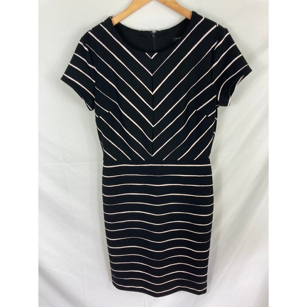 Banana Republic Striped Short Sleeve Dress Size 8
